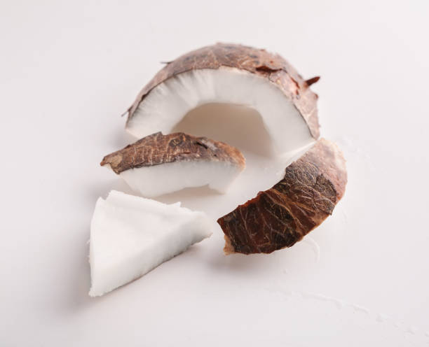 istock Coconut pieces isolated on a white background 939562200