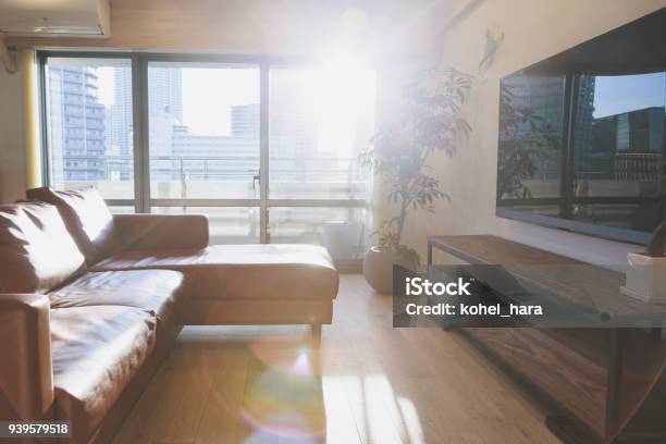 Interior Of The Living Room Stock Photo - Download Image Now - Sunlight, Apartment, Japan