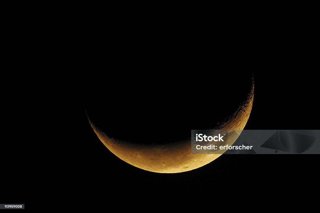 Crescent moon - Lizenzfrei Astrofotografie Stock-Foto