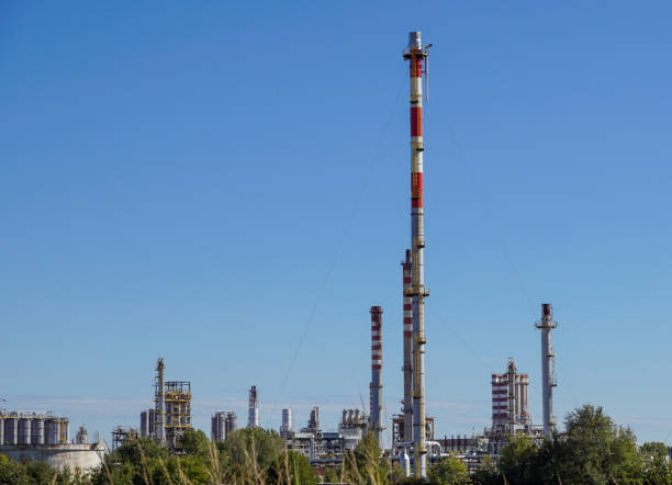 istock Industrial power plant with blue sky background 939594012