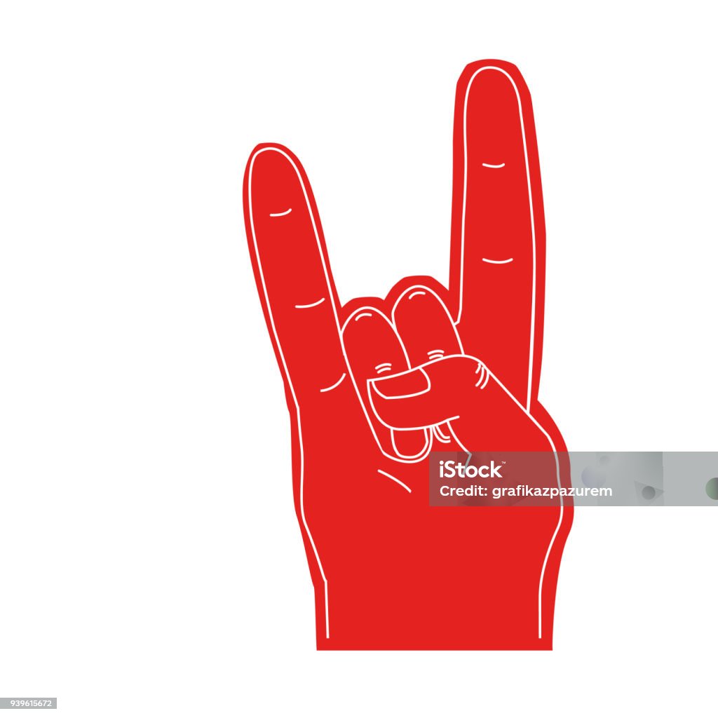 Rocking Roll Rock And Roll Sign Stock Illustration - Download Image Now - Finger ...