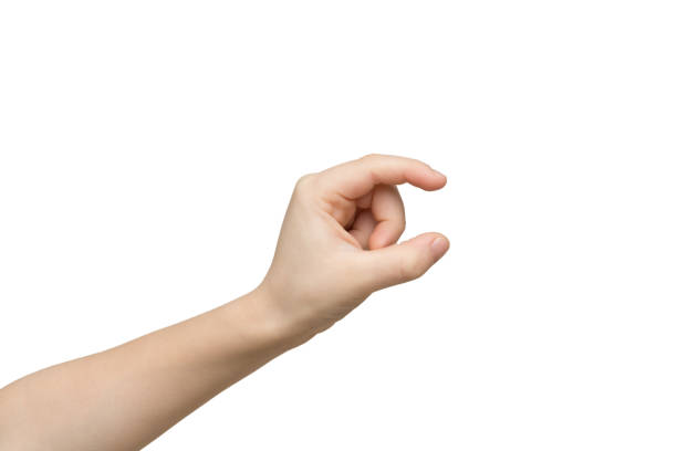 istock Kid hand measuring something, cutout, gesture 939627250