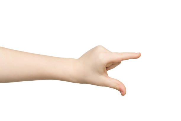 istock Kid hand measuring something, cutout, gesture 939627832
