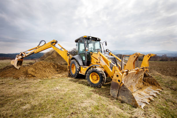 istock Construction machinery excavator at earthworks 939638296
