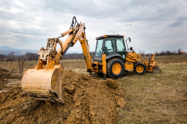 istock Construction machinery excavator at earthworks 939638320