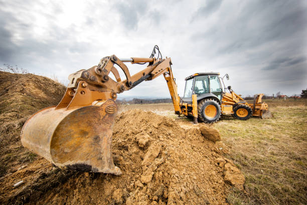 istock Construction machinery excavator at earthworks 939638324
