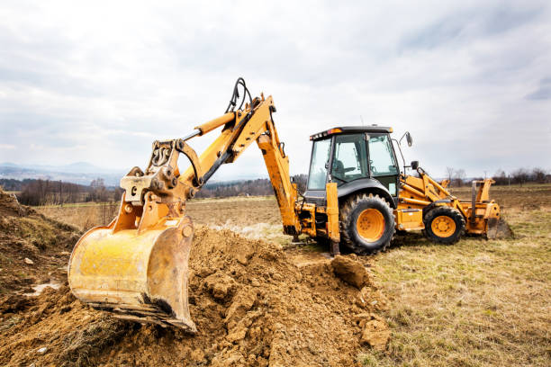 istock Construction machinery excavator at earthworks 939638328