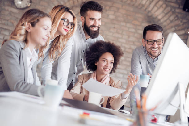 Business people in modern office