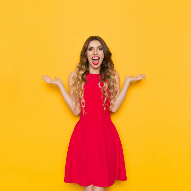 istock Excited Shouting Woman With Arms Outstretched 939648016