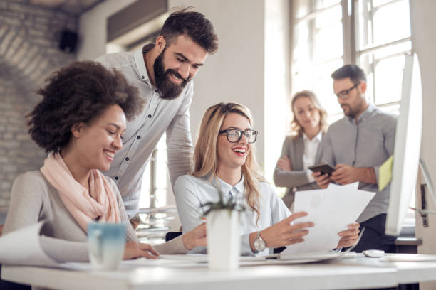 istock Business people in modern office 939648560