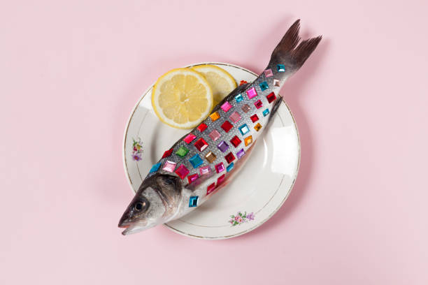 istock lemon fish pink plate precious gems 939648884