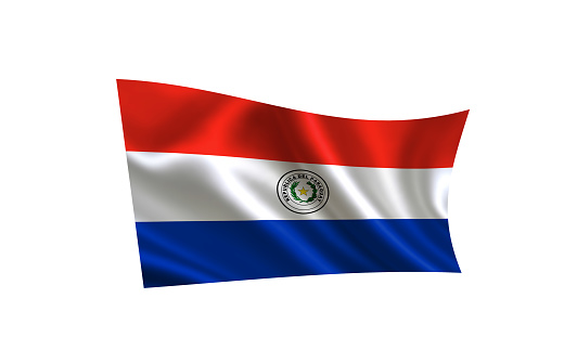 Paraguay flag. A series of \