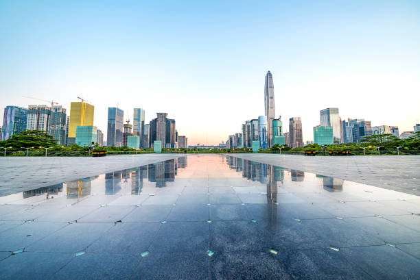 istock The modern city square and buildings 939652416