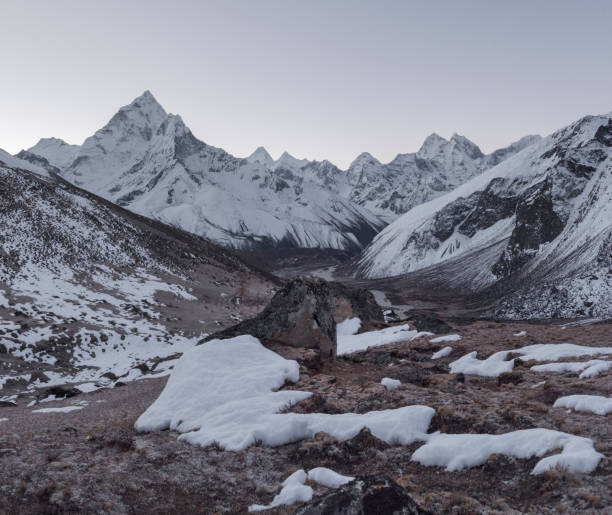 istock Ama Dablam summit and Pheriche valley. Everest base camp trek in Himalayas, Nepal 939652906