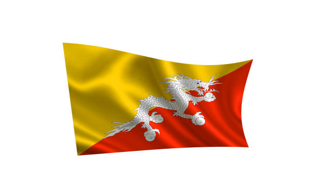 Bhutan Flag A Series Of Flags Of The World Stock Photo - Download Image Now  - iStock