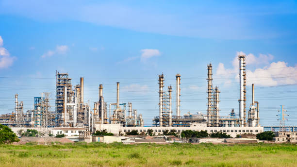 istock oil refinery plant against blue sky 939665236