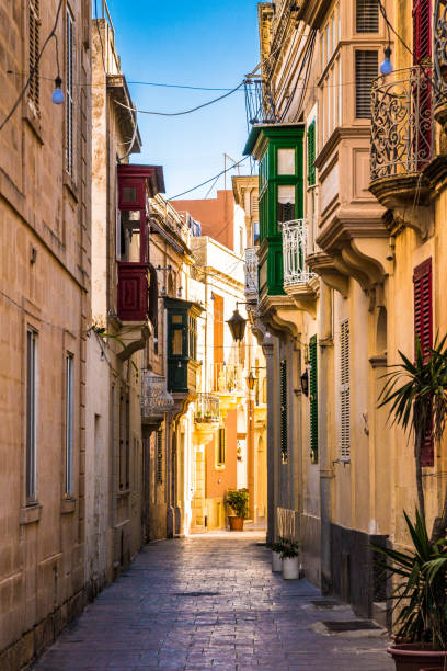 istock Ancient narrow streets in old town Mdina, Malta 939678906