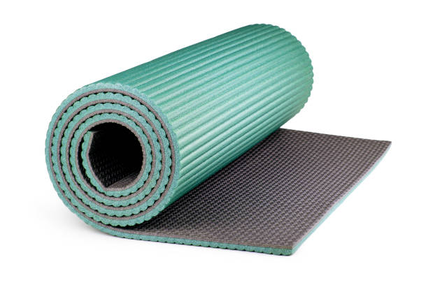 istock Yoga mat isolated on white background 939687268