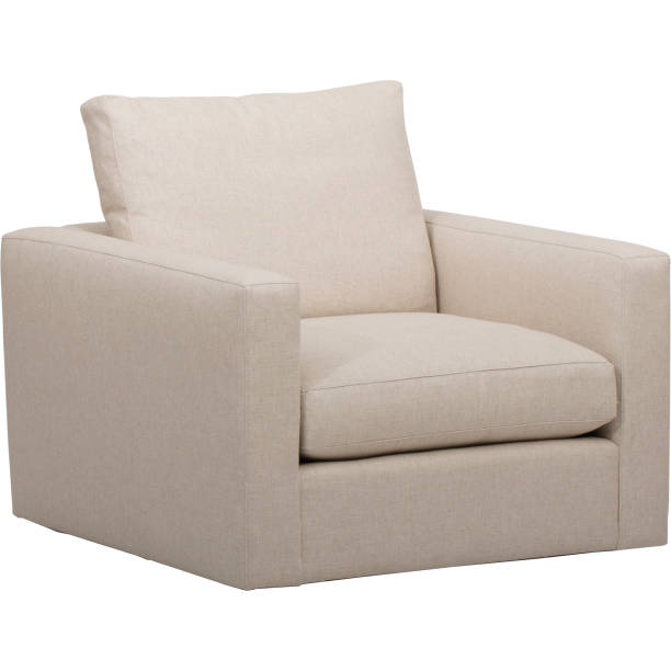 white Living Rolled Top Club Chair