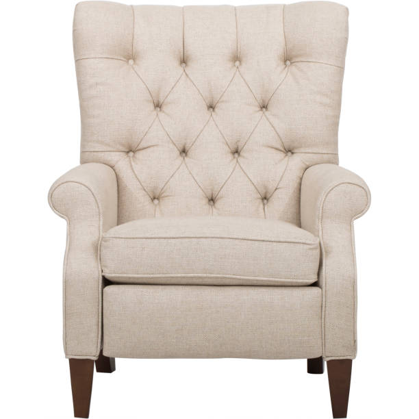 white Living Rolled Top Club Chair