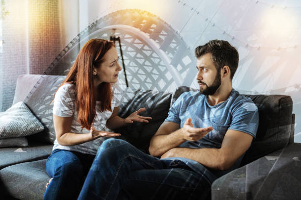 istock Emotional woman feeling terrible while talking with her boyfriend 939695232