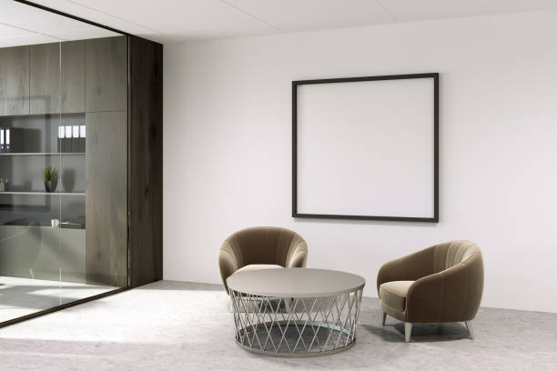 istock White office waiting room with poster 939698738