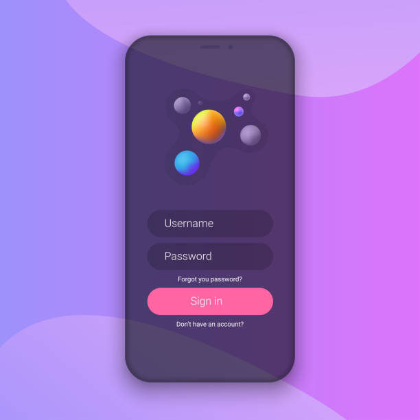 Login Types Graphics 50+ Clean Gradient Internet Login Form Design Stock Illustrations ...