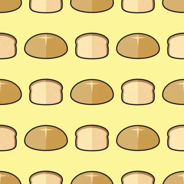 Vector illustration of Bread pattern background