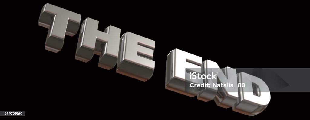 End Render The End 3d Rendering Stock Photo - Download Image Now - Black Color ...