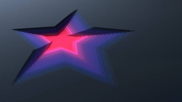 istock Layered multi colored paper with a star cut-out 939733568