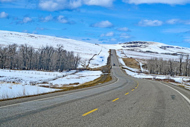 istock Alberta Cowboy Trail Highway 22 in March  South 939741684