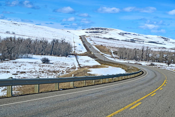 istock Alberta Cowboy Trail Highway 22 in March  South 939741824