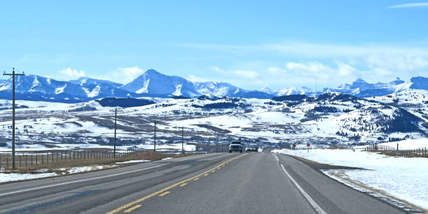 istock Alberta Cowboy Trail Highway 22 in March  South 939741914