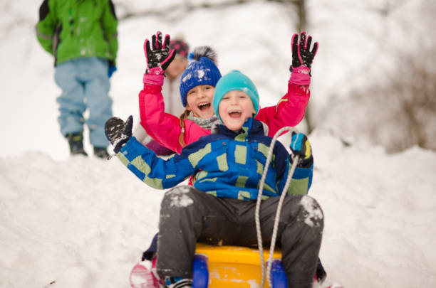 istock Little friends having fun in winter 939771138