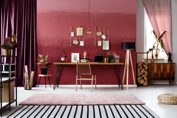 istock Spacious gold living room 939771928