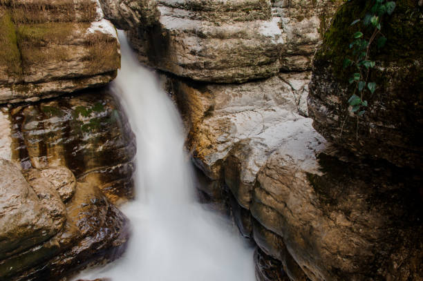 istock Powerful waterfall flowing down in Georgia. Martvili canyon. Okatse canyon 939780590