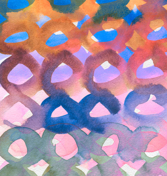 istock Abstract acrylic and watercolor circle painted background. Texture paper. 939783550