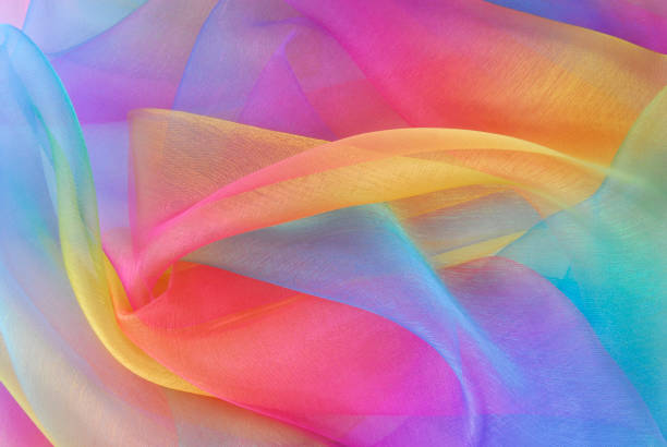 istock organza fabric in rainbow color 939784972