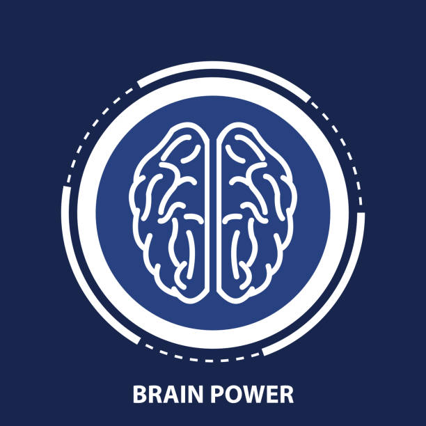 브레인 파워 개념 - brain x ray image nerve cell intelligence stock illustrations