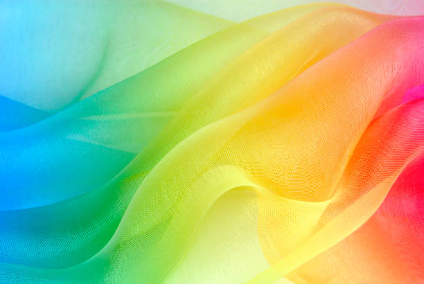 istock organza fabric in rainbow color 939800602