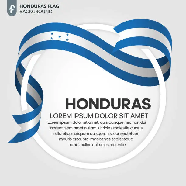 Vector illustration of Honduras flag background