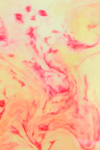 istock Abstract red yellow background, pastel pattern, yellow and red colors in liquid, stains on milk, pop art, minimalistic background, blank for designer 939807316