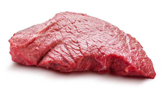 istock Fresh raw piece of beef meat isolated on white background 939812206