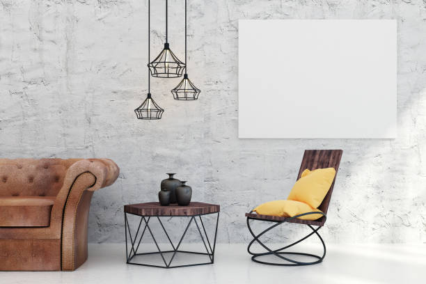 istock Contemporary living room with empty banner 939818258