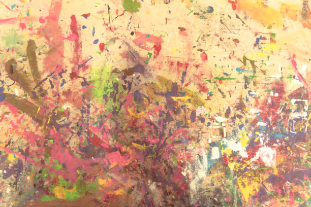 istock Abstract grunge acrylic hand painted on canvas background 939819518