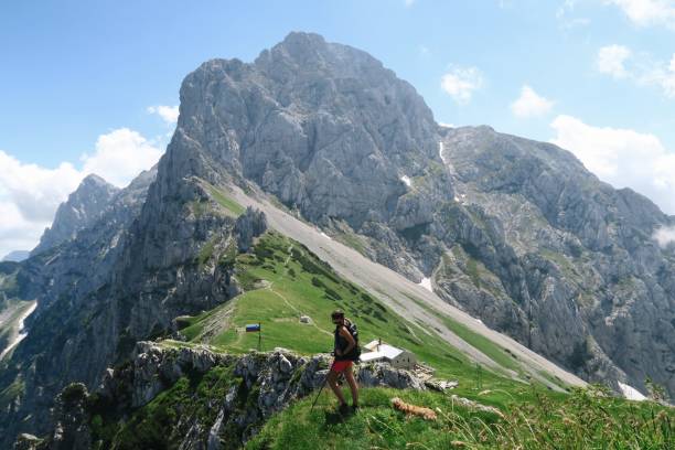 istock Young woman standing on the edge / mountains 939822438