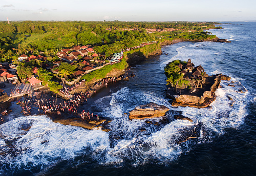 Tanah Lot Temple aerial view