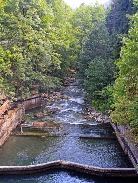 istock lock at river Iupshura in Abkhazia 939822964