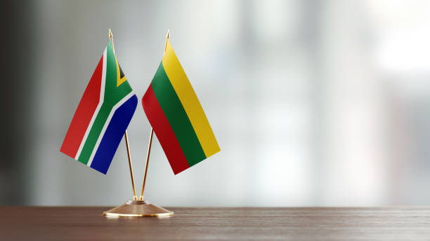 istock South African And Lithuanian Flag Pair On A Desk Over Defocused Background 939833404