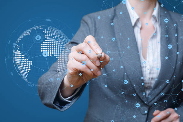 istock Businesswoman draws a connection . 939838152